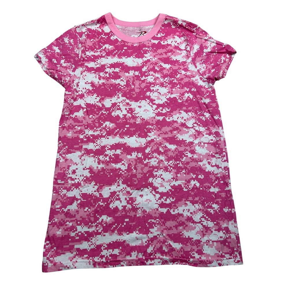 Rothco Womens Pink Digital Camo‎ T-Shirt Short Sleeve Crew Neck Large